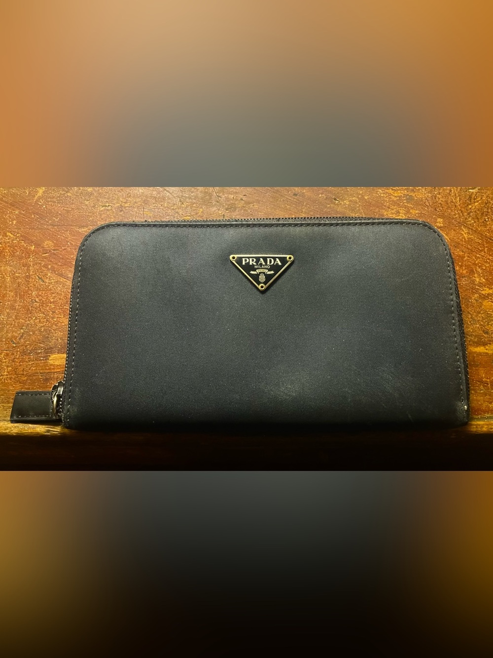 Authentic Prada Classic Tessuto Nylon Long Zippy Wallet